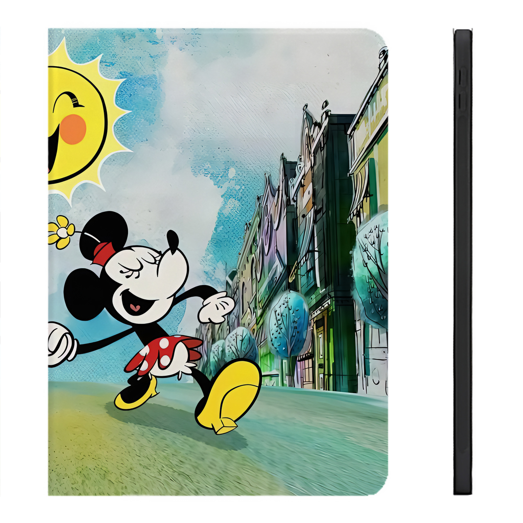（画像用） ミッキーマウス Mickey Mouse IPadケース ペンホルダー付き ブックスタイルデザイン